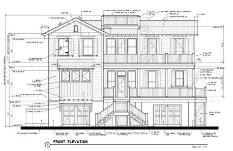 deck roof elevation drawing
